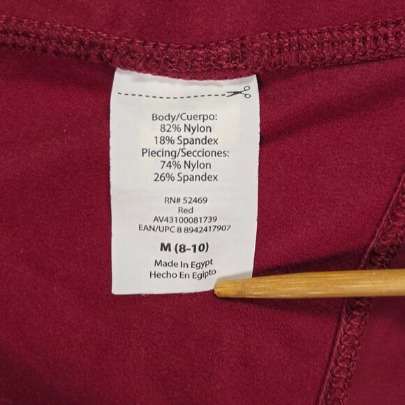 Avia Red Long Sleeve Active Top Women’s Medium M Thumbholes Stretch Workout Gym - Picture 7 of 10